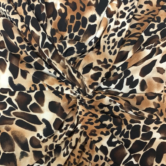 Black Label Women’s Cheetah Print Scoop Neck Sleeveless Dress Sz 12 NWT - Picture 3 of 8